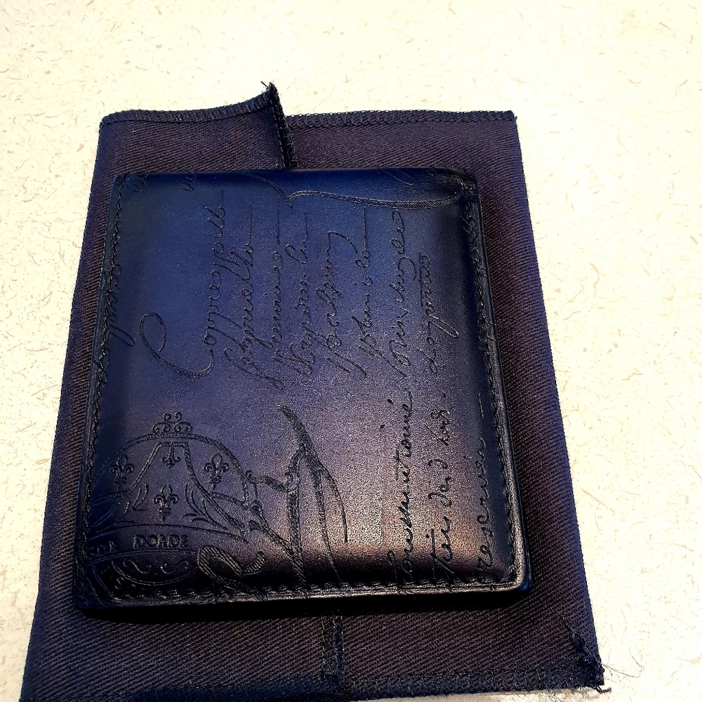 BERLUTI MAKORE WALLET (BLUE/BLACK)